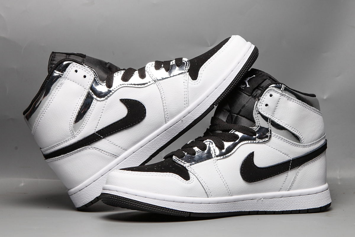 2019 Men Air Jordan 1 White Black Shoes